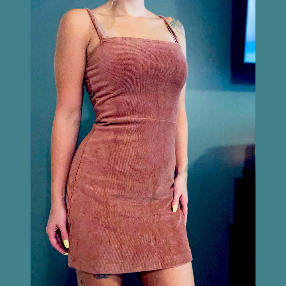 Forever 21 blush corduroy mini dress